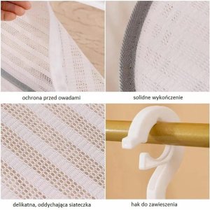 Zawieszana suszarka siatka do suszenia grzybów ziół ryb kwiatów 3 poziomy 4