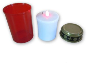 Znicz elektryczny na grób świeczka led na baterie 2