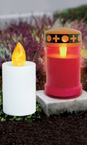 Znicz elektryczny na grób świeczka led na baterie 3