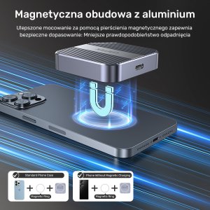 Kieszeń Unitek magnetyczna SolidForce Reefer USB-C do M.2 SSD (NVMe/SATA) (S1244AGY01) 14