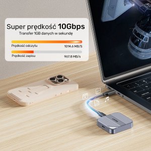 Kieszeń Unitek magnetyczna SolidForce Reefer USB-C do M.2 SSD (NVMe/SATA) (S1244AGY01) 15