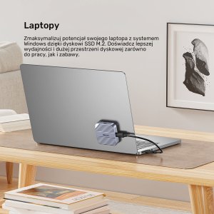 Kieszeń Unitek magnetyczna SolidForce Reefer USB-C do M.2 SSD (NVMe/SATA) (S1244AGY01) 20