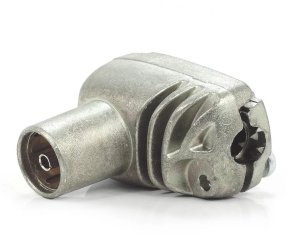 Gniazdo TV(IEC) Televes ref. 4133, kątowe, metal, 1szt. 1