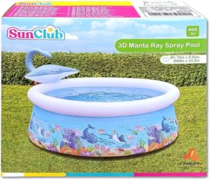 Dmuchany basen ze zraszaczem SunClub 62x175cm 1143L 2