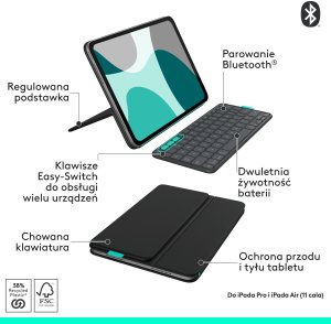 Logitech Flip Folio Graphite for iPad Pro & Air 11" (920-013403) 7
