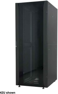 INTELLINET 48,3 cm 19 Zoll Netzwerkschrank Premium Line 32 HE 1589x600x800mm HxBxT Flatpack Traglast 2000kg schwarz 1