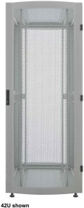 INTELLINET 48,3cm 19Zoll Serverschrank Premium Line 26 HE 1322x600x1000mm HxBxT Flatpack Traglast 2000kg grau 1