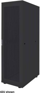 INTELLINET 48,3 cm 19 Zoll Serverschrank Basic Line 42 HE 2033x600x1000mm HxBxT Flatpack Traglast 600kg schwarz 1