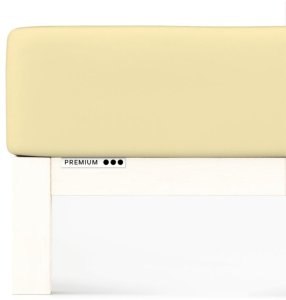 Prześcieradło Schlafgut Premium 90x190-100x220 Yellow Mid 164 - S bawełna, antyalergiczny 1
