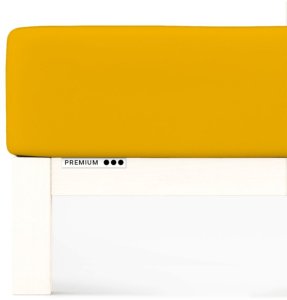 Prześcieradło Schlafgut Premium 120x200-130x220 Yellow Deep 196 - M bawełna, antyalergiczny 1