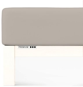 Prześcieradło Schlafgut Premium 120x200-130x220 Sand Mid 496 - M bawełna, antyalergiczny 1