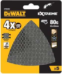 dewalt siatka ścierna 93 x 93 mm (5 szt.) ziarnistość 80 2