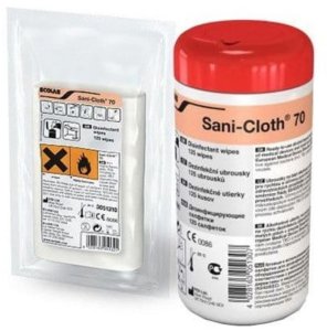 ECOLAB SANI-CLOTH 70 Chusteczki alkoholowe, tuba, 125 szt. 1
