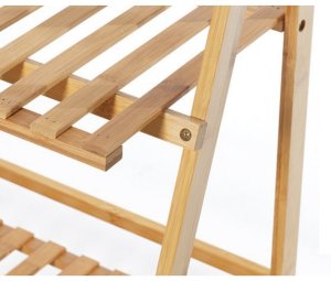 Kwietnik drabinka regał bambusowy na kwiaty 4 półki lakier POL04 5