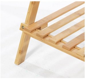 Kwietnik drabinka regał bambusowy na kwiaty 4 półki lakier POL04 6