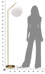 Lampa podłogowa w formie kuli GLAMY, wys. 179 cm 5