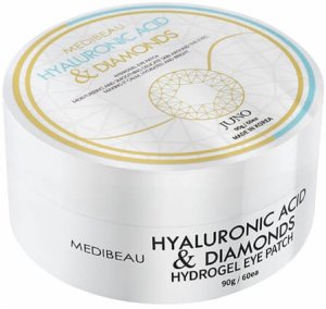 Hydrożelowe nawilżające płatki pod oczy z kwasem hialuronowym i proszkiem diamentowym Juno Cosmetics 1
