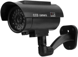 Kamera atrapa ir led monitoring solarna zewnętrzna ścienna z diodą migająca 2