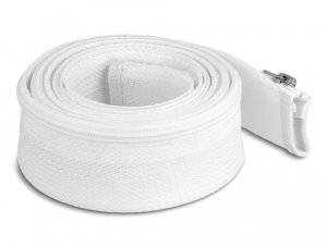 DELOCK Geflechtschlauch mit Reißverschluss 2 m x 50 mm weiß 1