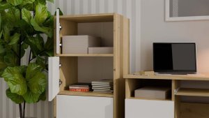 Komoda ALMA Front BIEL Korpus DĄB ARTISAN 5