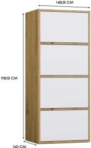 Komoda ALMA Front BIEL Korpus DĄB ARTISAN 6