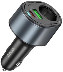 HOCO ładowarka samochodowa USB A + Typ C + gniazdo zapalniczki PD QC3.0 3A 35W Z56 czarna 2