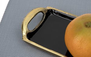 Taca dekoracyjna 35,5x10,5x3 cm złota EW3466 5