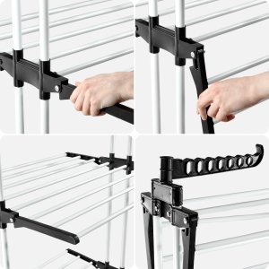 KADAX Suszarka Na Pranie Stojąca Pionowa Bieliznę 175cm metalowa Ogrodowa 3