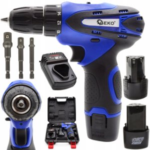 Wiertarko-wkrętarka Geko 18 V 2 x akumulator 1.5 Ah 14