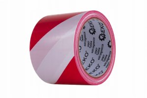 Taśma ostrzegawcza biało-czerwona 100m x 75mm (80) 1