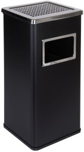 CAMPALO Popielnica z koszem, stojąca 62 cm. Koszopopielnica czarna, wysoka. 2