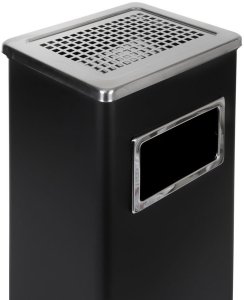 CAMPALO Popielnica z koszem, stojąca 62 cm. Koszopopielnica czarna, wysoka. 3