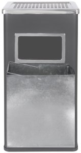 CAMPALO Popielnica z koszem, stojąca 62 cm. Koszopopielnica czarna, wysoka. 5