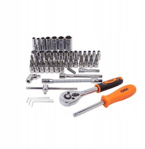 Zestaw narzędzi 1/4" bity nasadki 53el. walizka 6