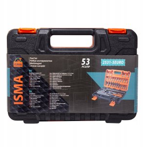 Zestaw narzędzi 1/4" bity nasadki 53el. walizka 7