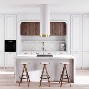 Okap kuchenny GLOBALO Heweno Isola 39.2 WH/Light Gold Mat Ring one size 4