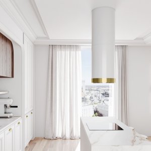 Okap kuchenny GLOBALO Heweno Isola 39.2 WH/Light Gold Mat Ring one size 6