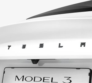 Dekielek Spigen Spigen Tesla Rear Emblem Logo Full Cover, black - Tesla Model 3 2024 2