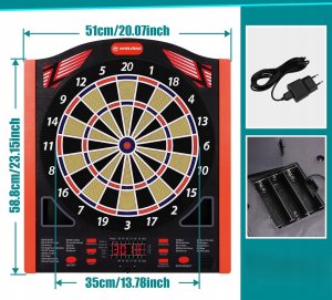 WinMax Zestaw WIN.MAX Elektroniczna tarcza do darta z laserem do 8 graczy 12 lotek 2