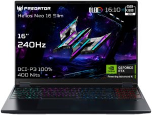 Acer Predator Helios Neo 16S AI PHN16S-71-95J5 16" FHD i9-275HX/64GB/1000GB/NVIDIA GF RTX 5070 Ti/Win11/ENG kbd/Black/2Y Warranty 1