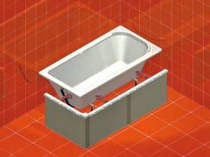 Uniwersalna obudowa pod płytki do wanien prostokątnych 170x90 cm 6