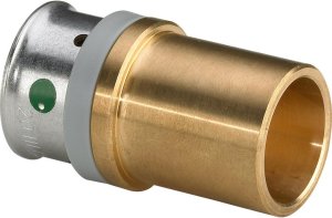 Element wsadowy 20 x 22 braz / blyszczacyŁącznik do rur 1