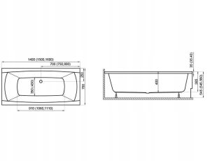 Panel przedni 160 cm wys.52 cm 3