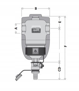 Caleffi DIRTMAG® -Separator zanieczyszczeń z magnesem. Przyłącza z gwintem wewnętrznym 1 1/4` 3