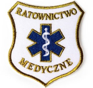 Emblemat RATOWNICTWO MEDYCZNE tarcza złoto elegant 1