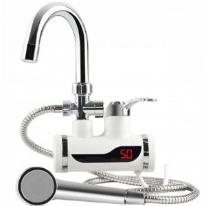 Przepływowy podgrzewacz wody prysznic kran ścienny 2