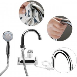 Przepływowy podgrzewacz wody prysznic kran ścienny 4