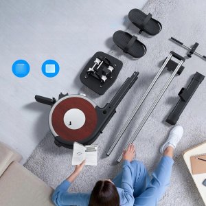 MERACH Wioślarz Q1S Pro elektromagnetyczny 16 poziomami oporu 160 kg nowy 2