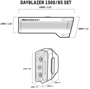 Zestaw lampki BLACKBURN DAYBLAZER przód 1500 lumenów, tył 65 lumenów (NEW 2025) 9