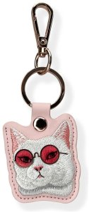 Etui na lokalizator / brelok Nimmy       Glasses Cool Cat różowy 1